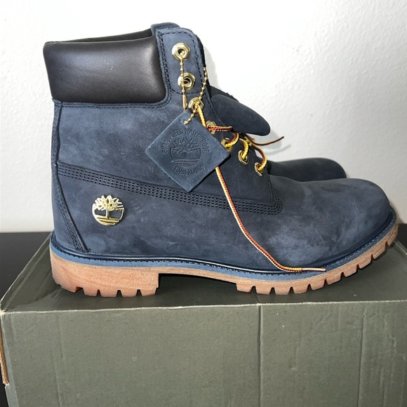 Timberland Men's Dark Blue Nubuck Boots